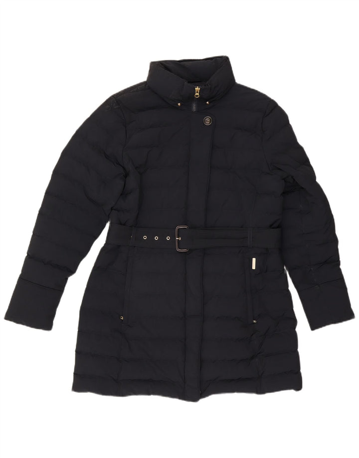 Woolrich Damen Wattierter Mantel UK 16 Large Marineblau Polyester