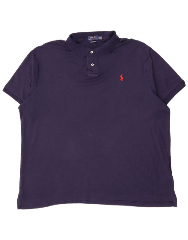 Polo Ralph Lauren Herren Custom Slim Fit Poloshirt 2XL Marineblau Baumwolle