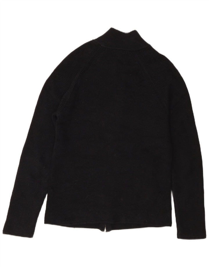 Reiss Herren-Cardigan, Größe S, schwarze Baumwolle