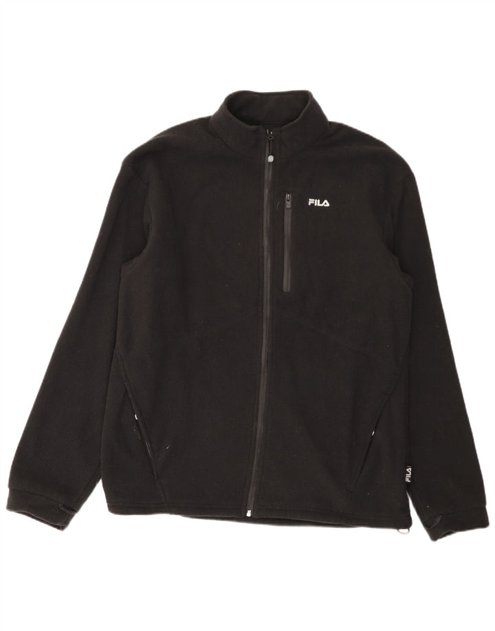 Fila Herren Liner Fleecejacke UK 44 2XL Schwarz Polyester