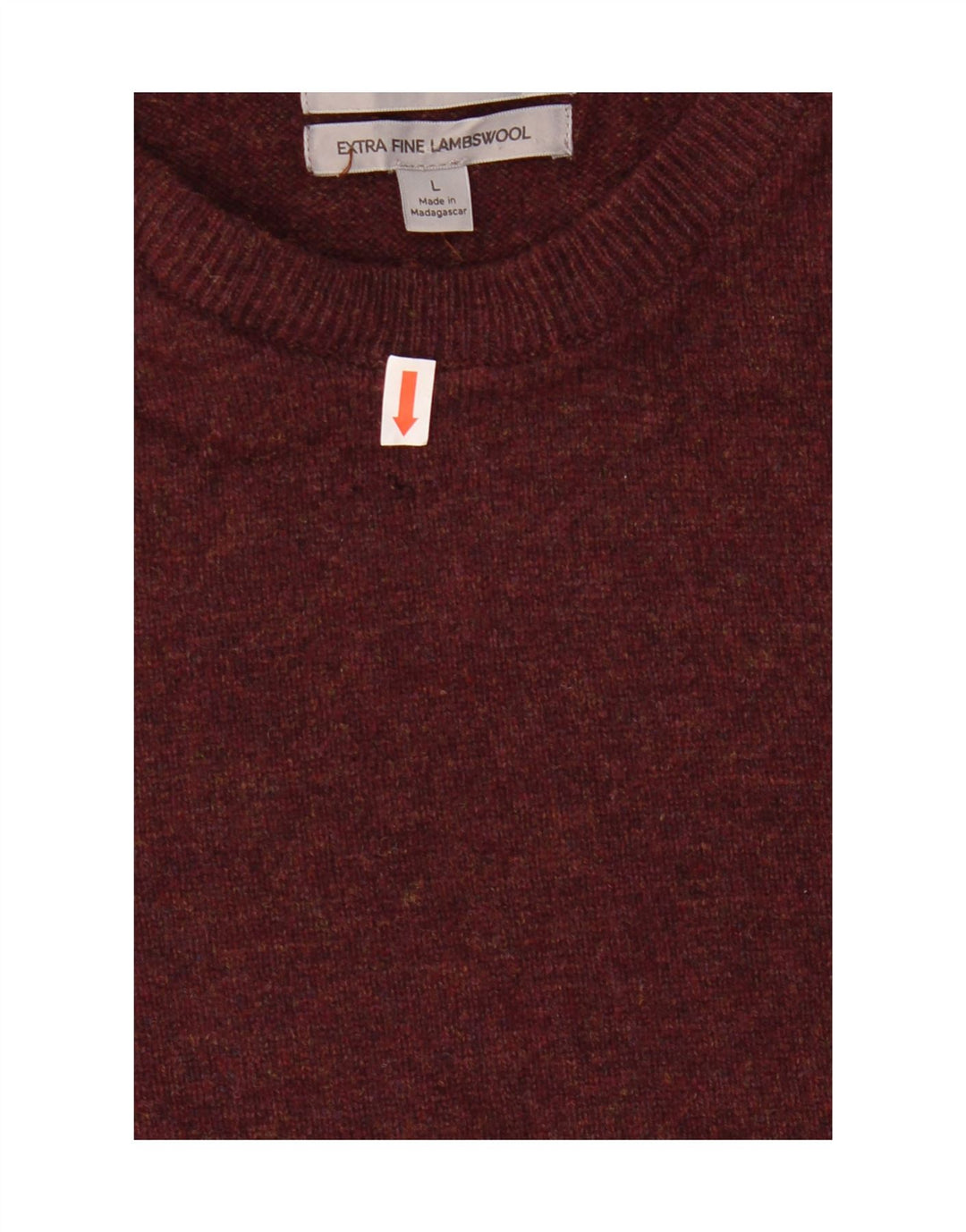 Marks & Spencer Herren-Pullover mit Rundhalsausschnitt, groß, burgunderrote Wolle