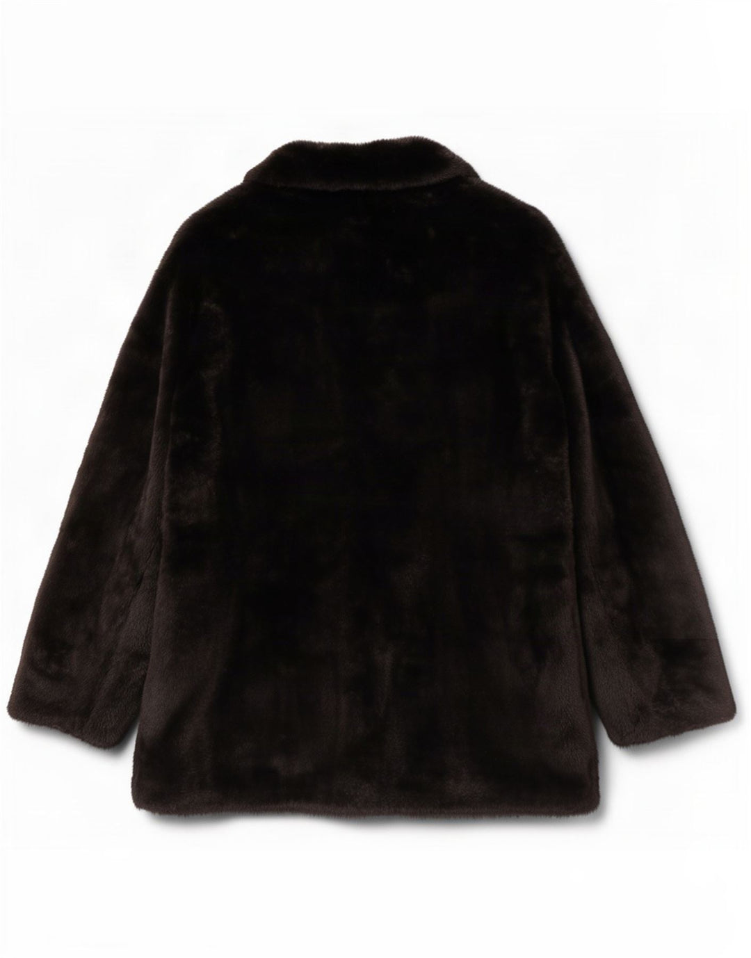 Marks & Spencer Damen Kunstpelzjacke UK 14 Mittelschwarzes Polyester