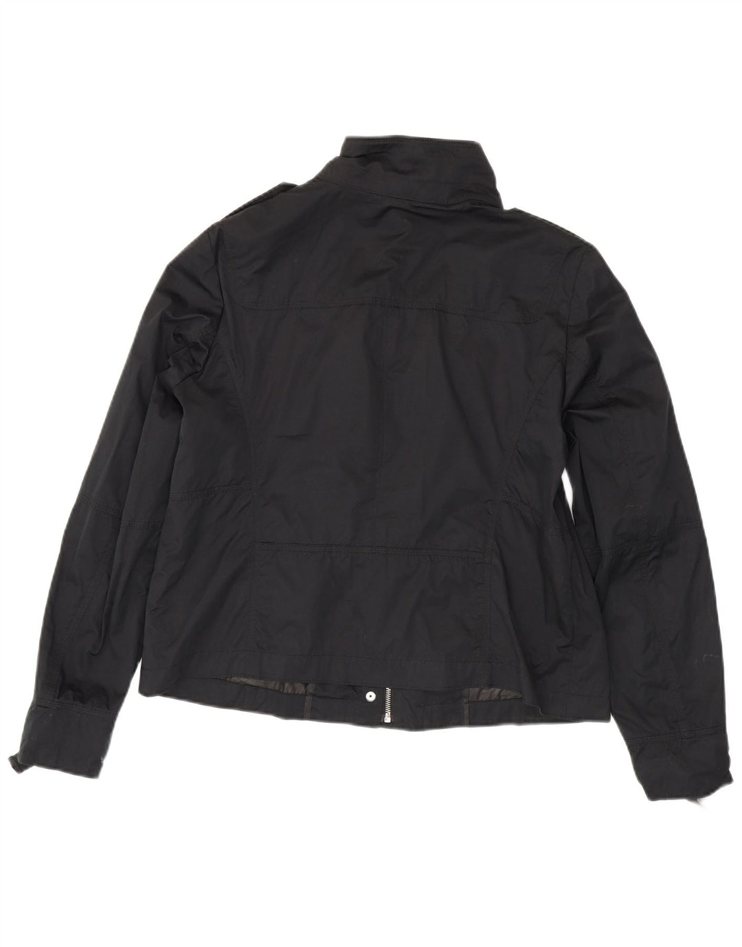 Trussardi Jeans Damen Militärjacke IT 48 XL Schwarz Polyester