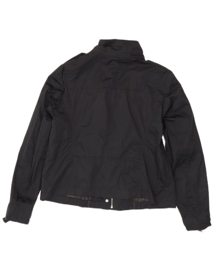 Trussardi Jeans Damen Militärjacke IT 48 XL Schwarz Polyester