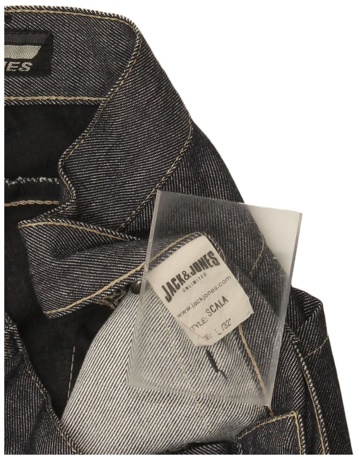 Jack & Jones Herren Straight Jeans W34 L32 Blaue Baumwolle