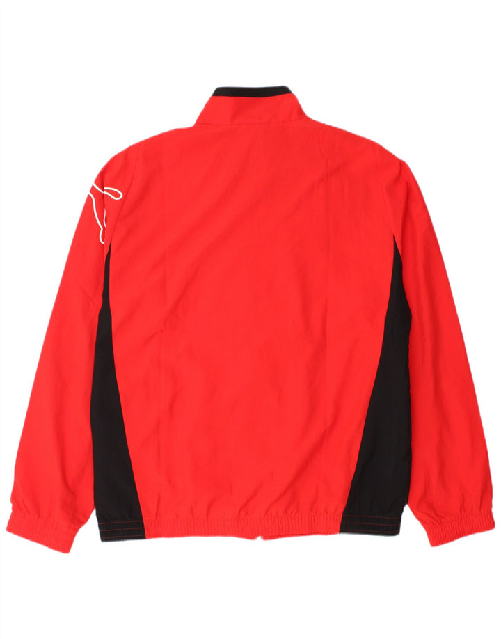 Puma Herren-Trainingsanzug mit grafischem Oberteil, großes rotes Farbblock-Polyester