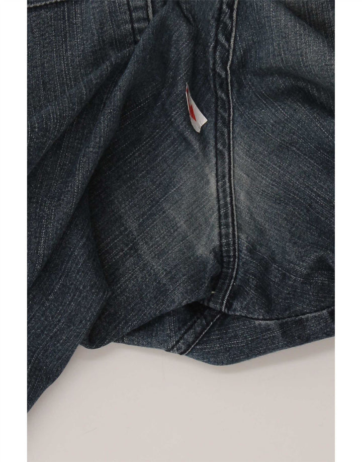 Trussardi Herren Straight Jeans W34 L30 Blaue Baumwolle