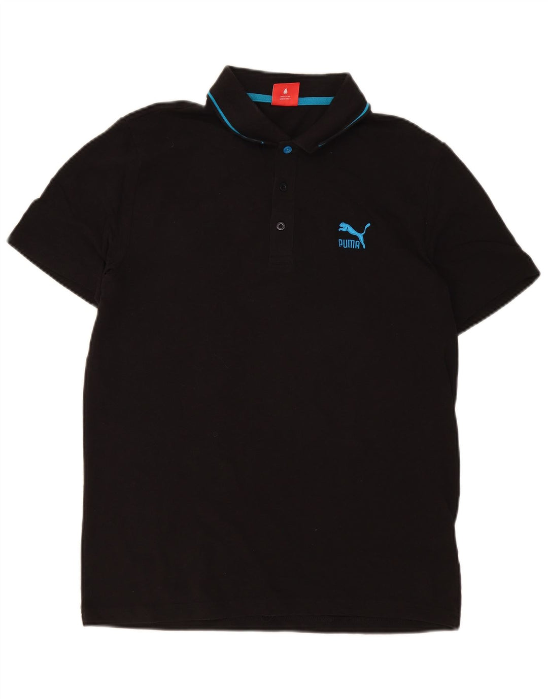 Puma Herren Poloshirt Medium Schwarz Baumwolle