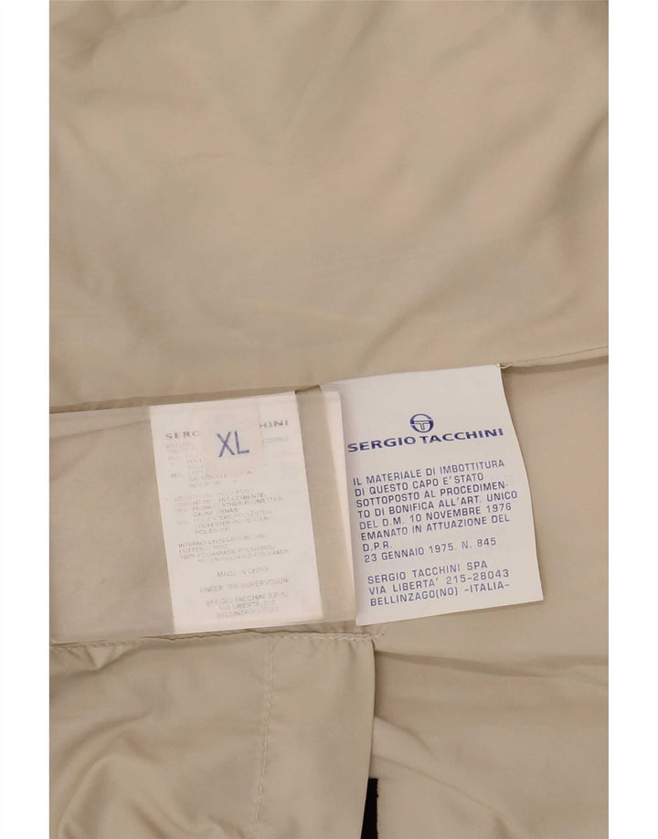 Sergio Tacchini Herren Wattierte Weste UK 42 XL Beige Polyester
