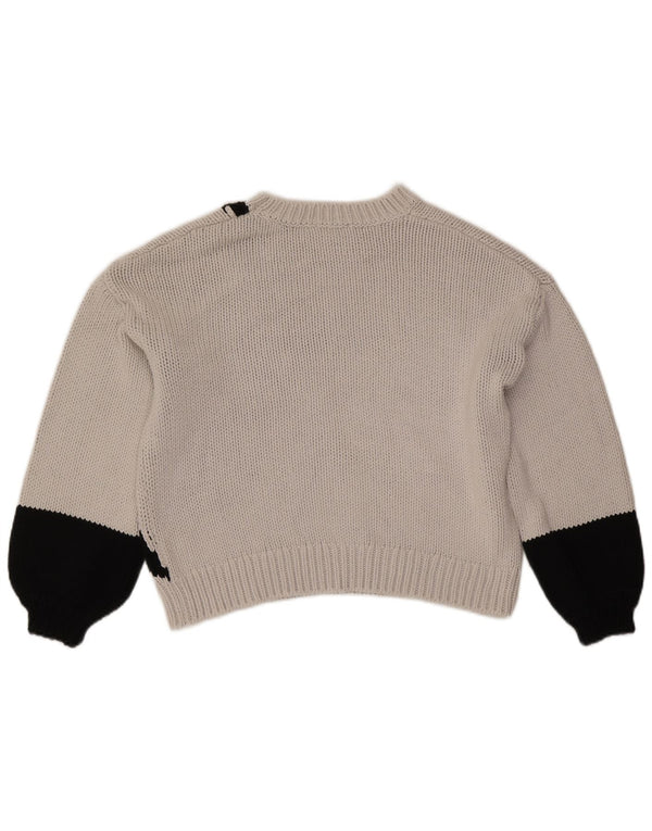 MINT VELVET Damen Pullover mit bauchfreiem U-Boot-Ausschnitt, Gr. 14, Mittelweiß