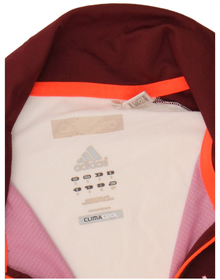 Adidas Herren Climacool Poloshirt, klein, Burgunderrot, Farbblock