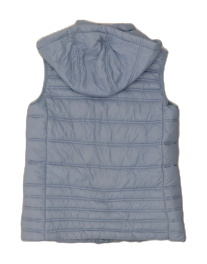 CREW CLOTHING Womens Hooded Padded Jacket UK 10 Small  Blue Nylon Vintage Crew Clothing and Second-Hand Crew Clothing from Messina Hembry 
