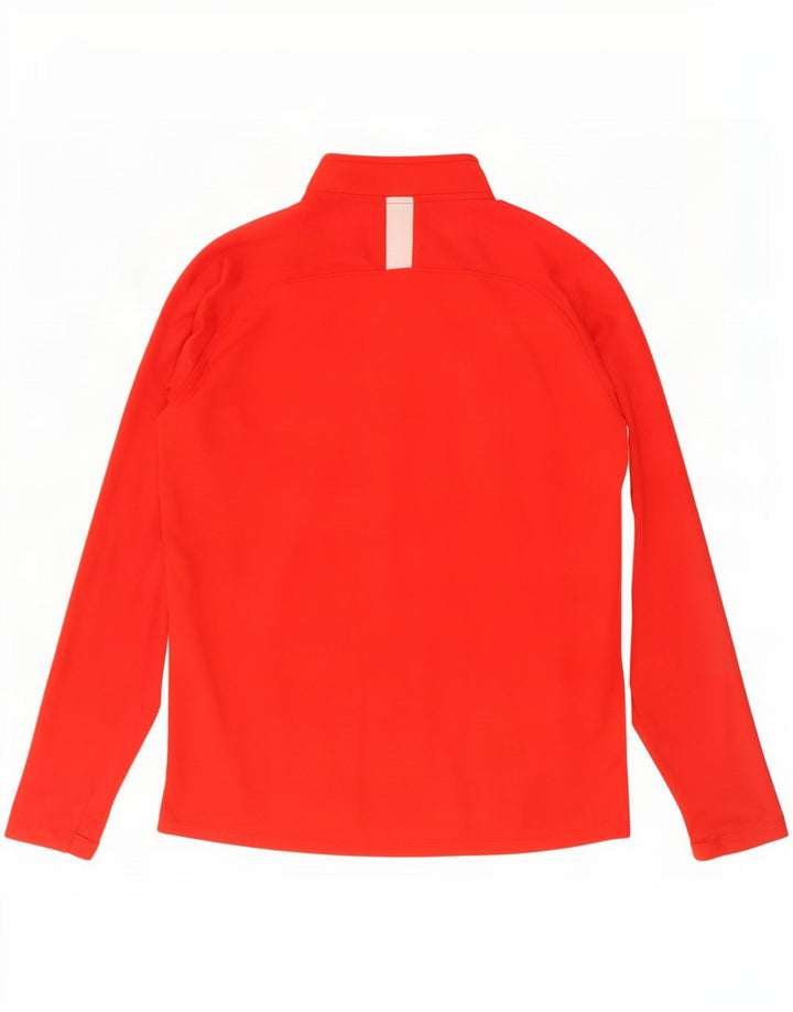 Nike Herren Dri Fit Pullover-Trainingsoberteil mit Reißverschluss, Größe L, Rot, Farbblock