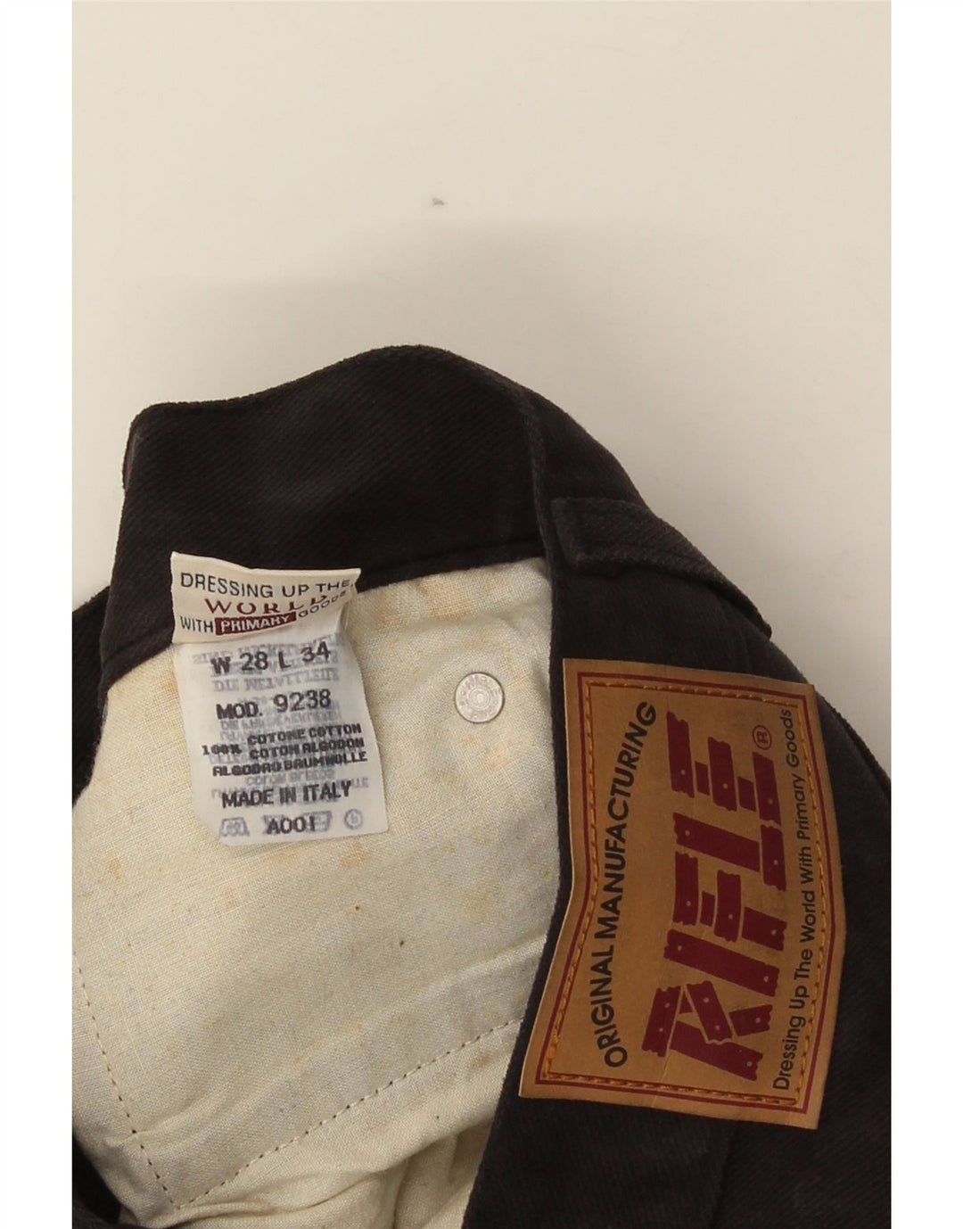 Rifle Herren Straight Jeans W28 L34 Schwarze Baumwolle