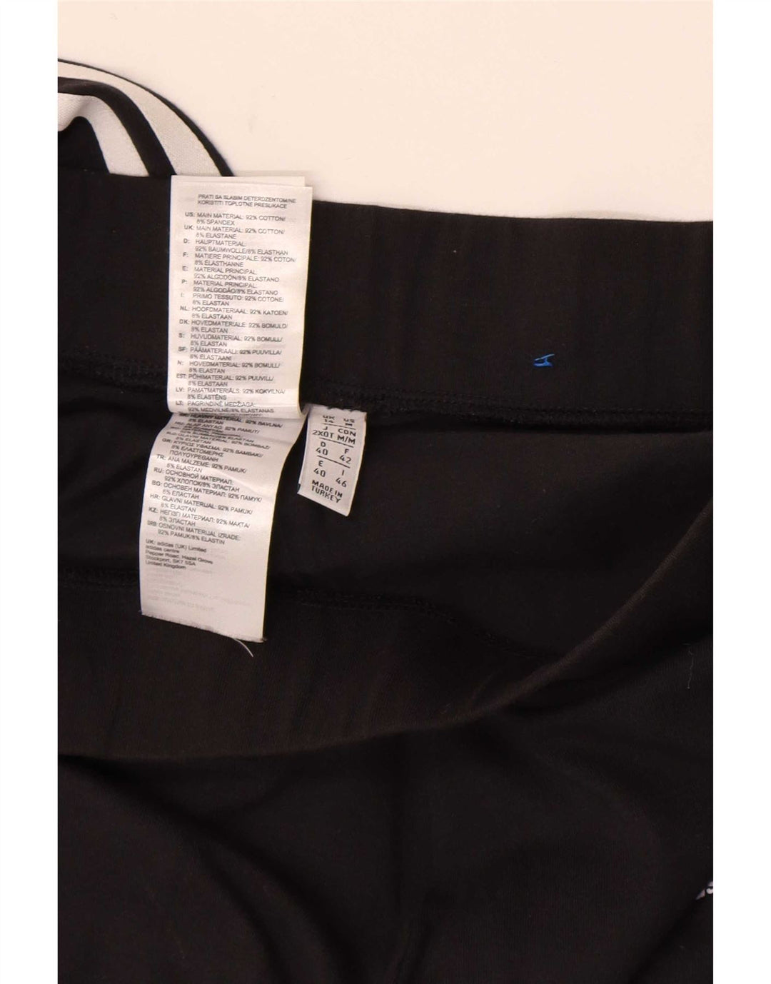 Adidas Damen Leggings UK 14 Große schwarze Baumwolle