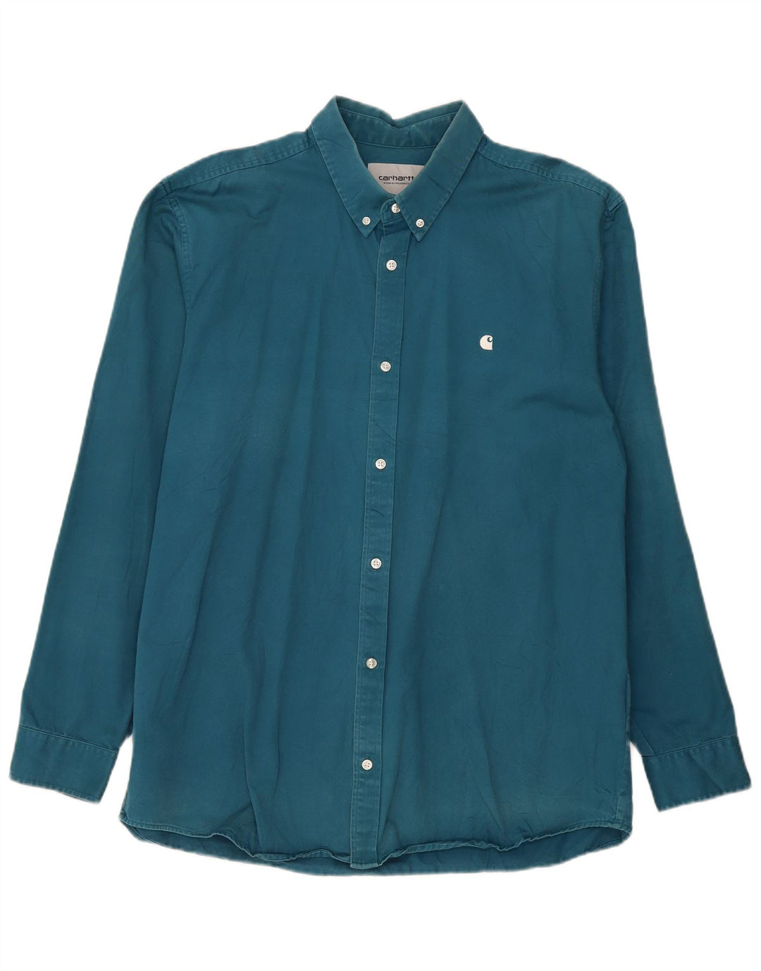 Carhartt Herrenhemd 2XL Blaue Baumwolle