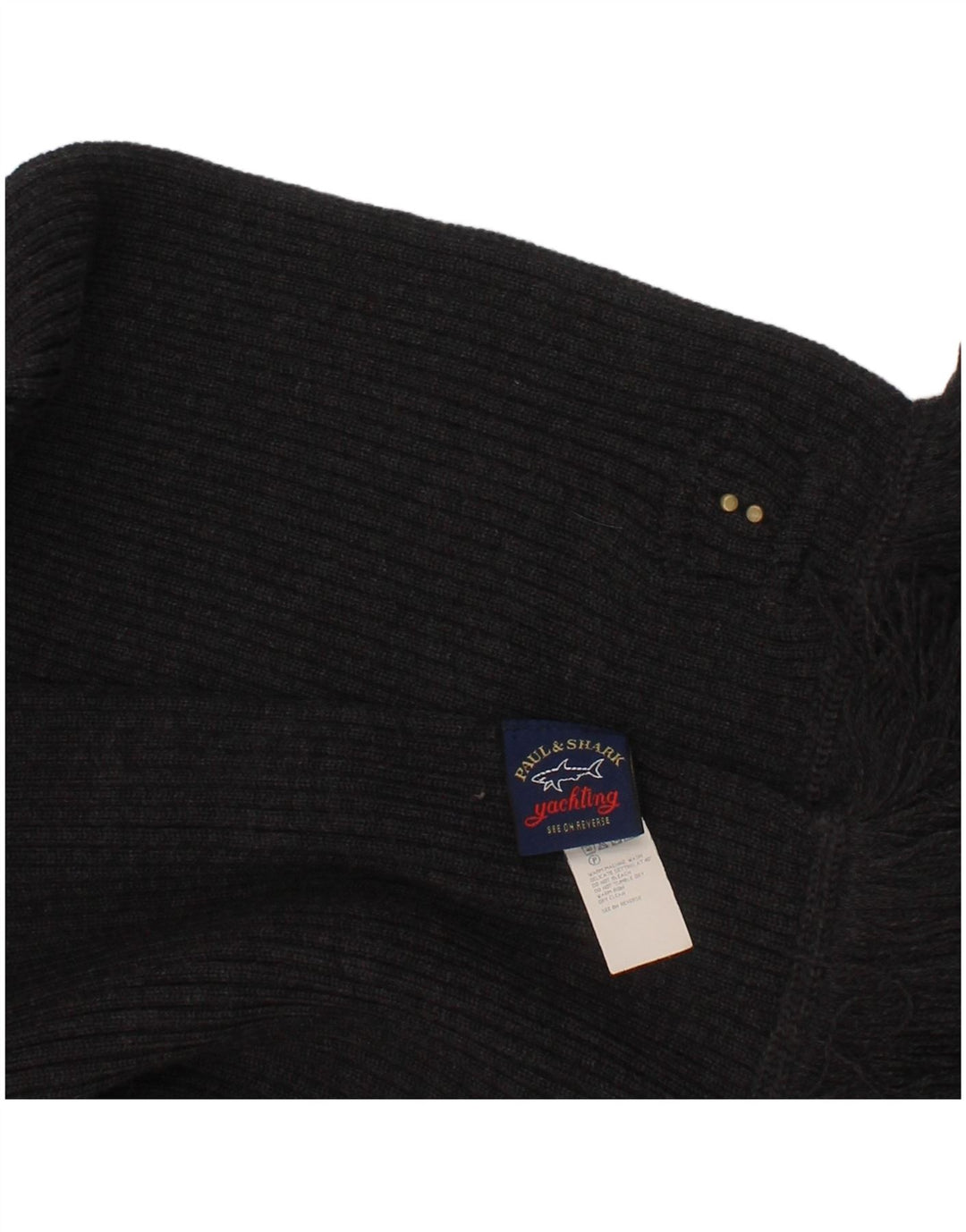 Paul & Shark Herren-Rechteckschal, Einheitsgröße, graue Schurwolle