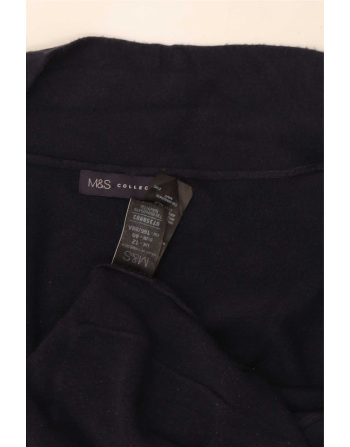 Marks & Spencer Damen Longline-Cardigan-Pullover UK 12 Medium Navy Blue