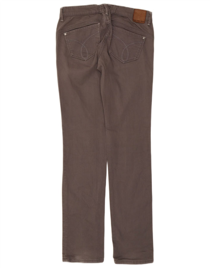Calvin Klein Damen Slim Jeans W28 L34 Graue Baumwolle