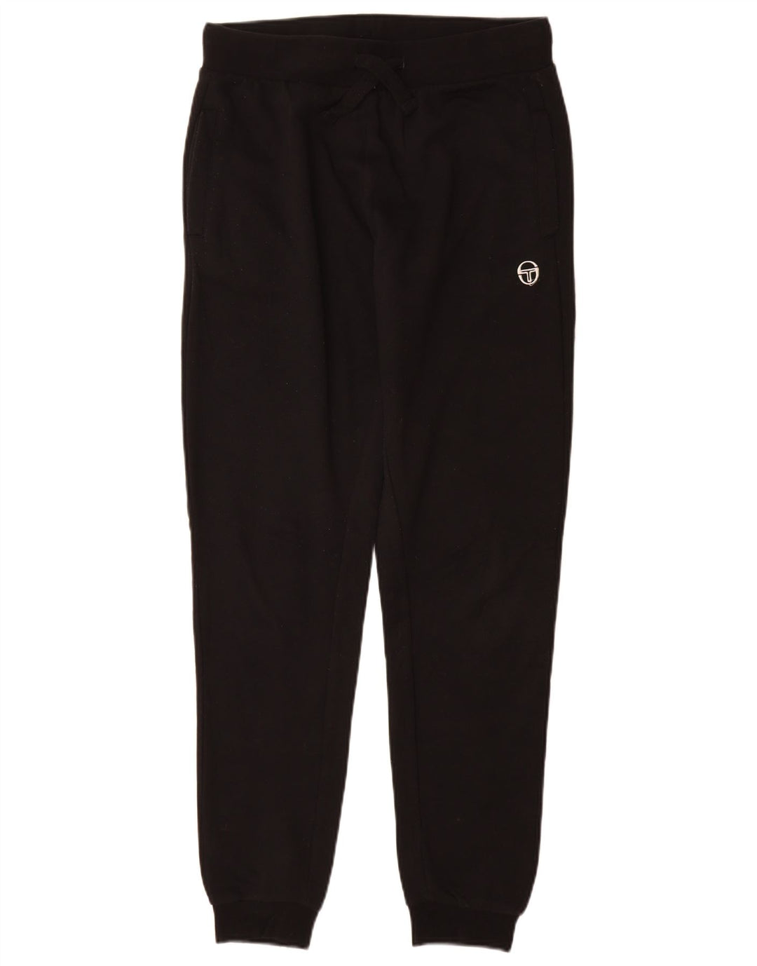Sergio Tacchini Herren-Trainingshose, Jogginghose, Mittelschwarz, Baumwolle