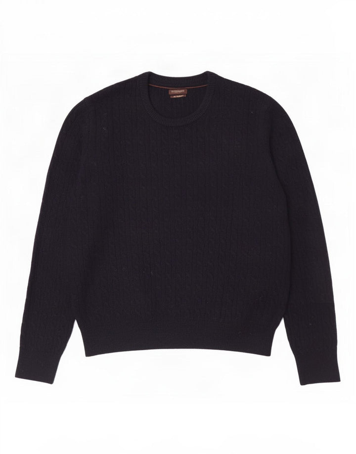 Gutteridge Herren-Pullover mit Rundhalsausschnitt, Größe L, Marineblau