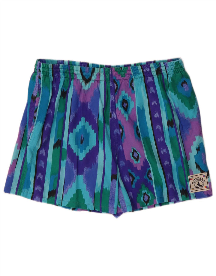 Navigare Herren-Badeshorts, mittelgroß, mehrfarbig, Ikat-Baumwolle