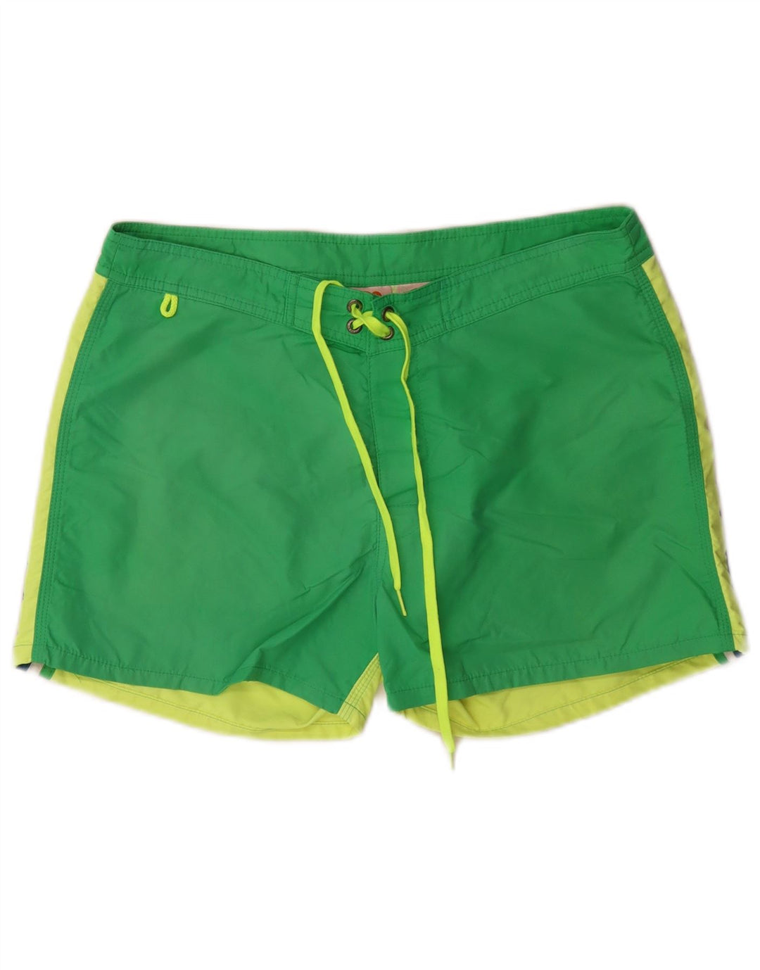 Sundek Herren-Badeshorts aus mittelgrünem Colourblock-Nylon