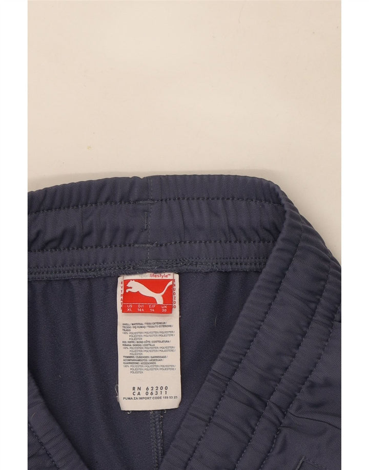Puma Mädchen-Trainingshose, Jogginghose, 13–14 Jahre, blaues Polyester