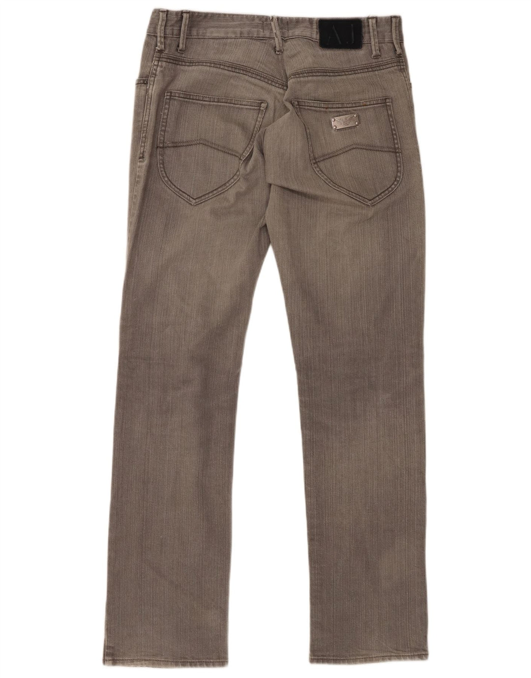ARMANI Herren Straight Jeans W33 L33 Graue Baumwolle