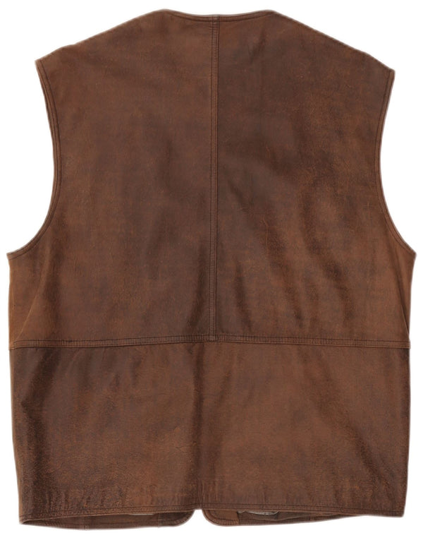 Itallo Herren Lederweste IT 50 Large Braun