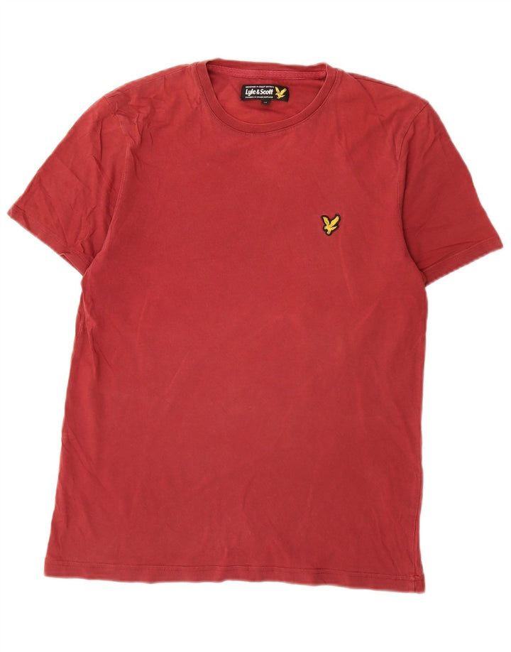 Lyle & Scott Herren T-Shirt-Oberteil aus mittelroter Baumwolle