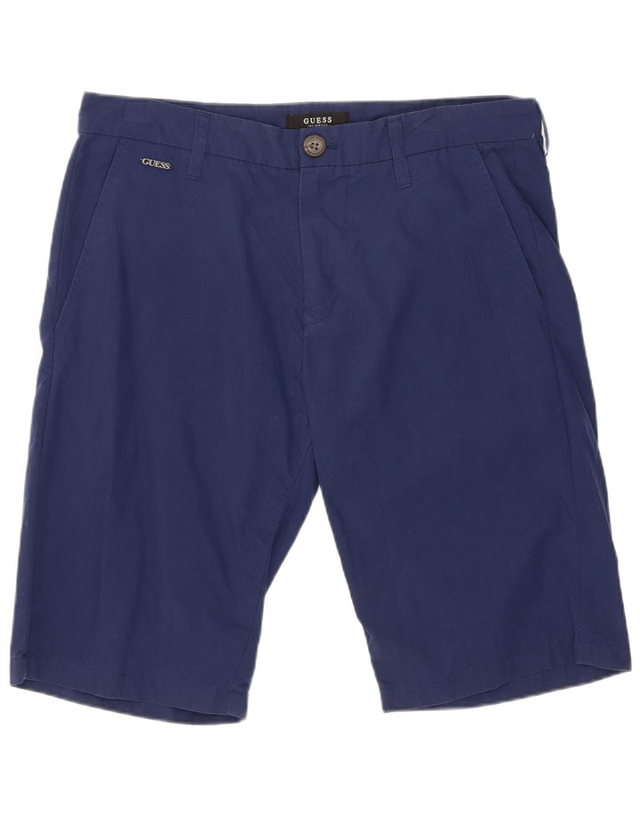 Guess Herren Chinoshorts W32 mittelblaue Baumwolle
