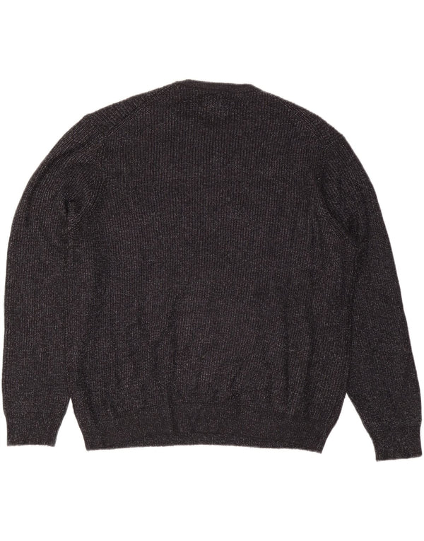 Marks & Spencer Herren-Pullover mit Rundhalsausschnitt, 2XL, Marineblau meliert