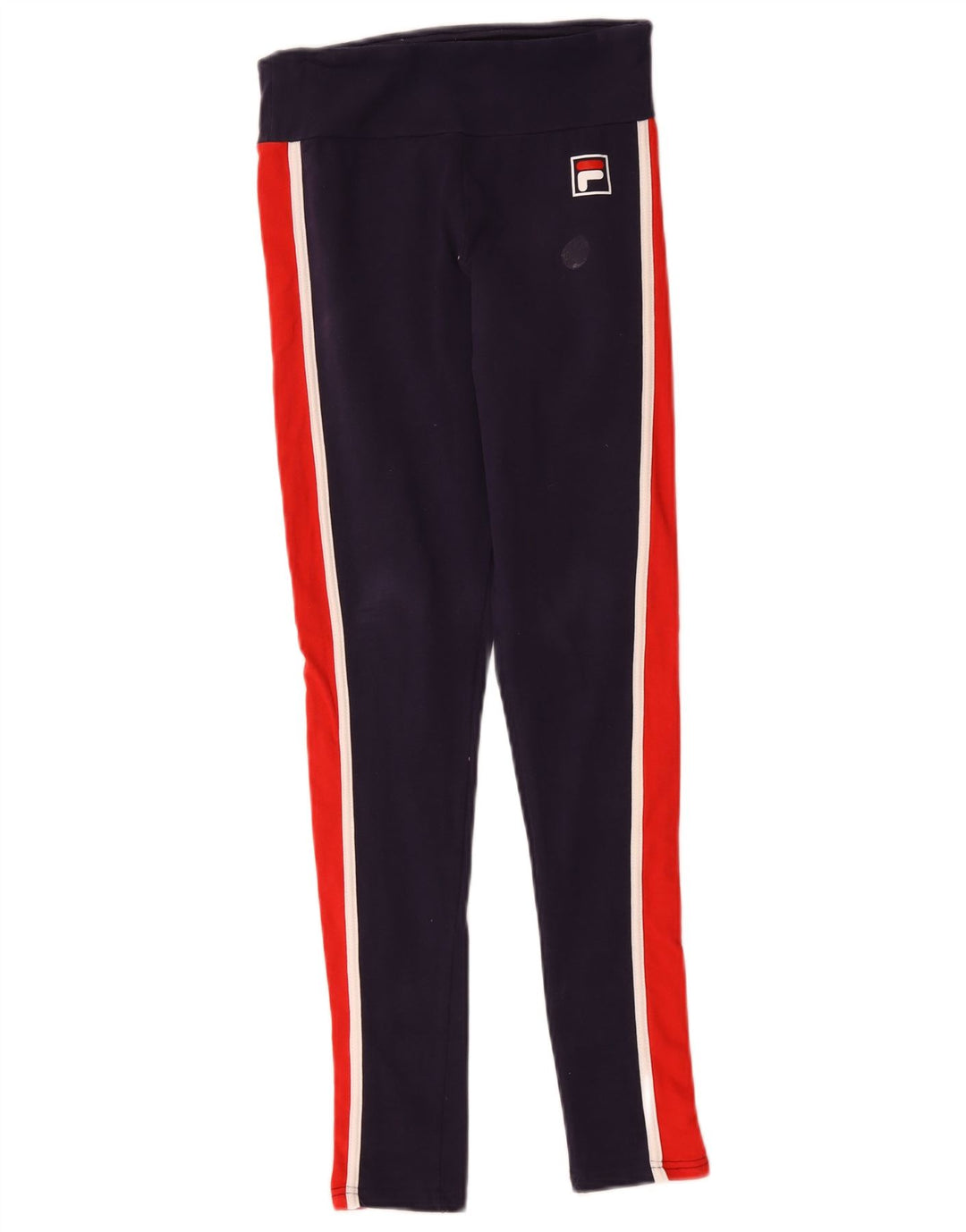 Fila Damen Leggings UK 10 Small Marineblau Farbblock