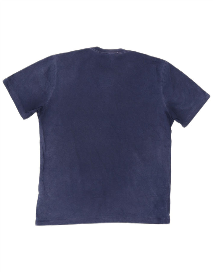 Reiss Herren-T-Shirt-Oberteil, mittelgroß, marineblau, Baumwolle