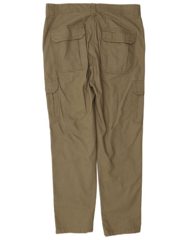 Wrangler Mens Relaxed Fit Cargo Trousers W34 L30 Khaki Cotton