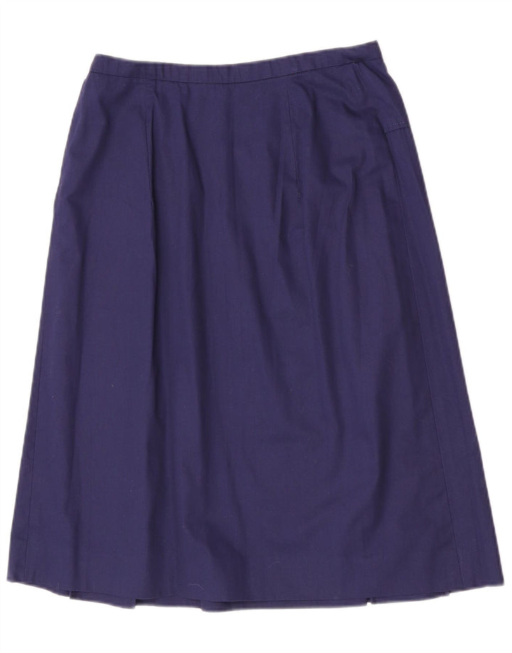 Vintage Damen A-Linienrock W28 Medium Marineblaue Baumwolle