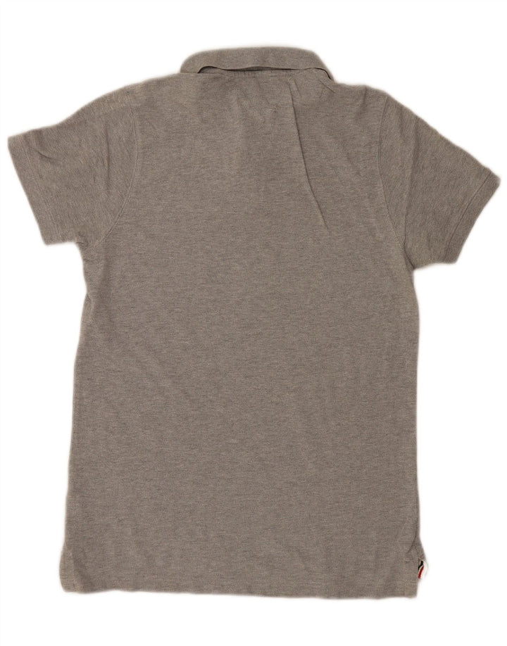 Tommy Hilfiger Herren-Poloshirt aus mittelgrauer Baumwolle