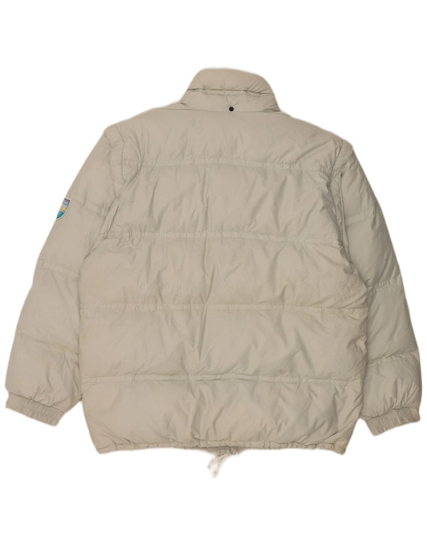 Martin's wattierte Herrenjacke UK 42 XL aus weißer Baumwolle