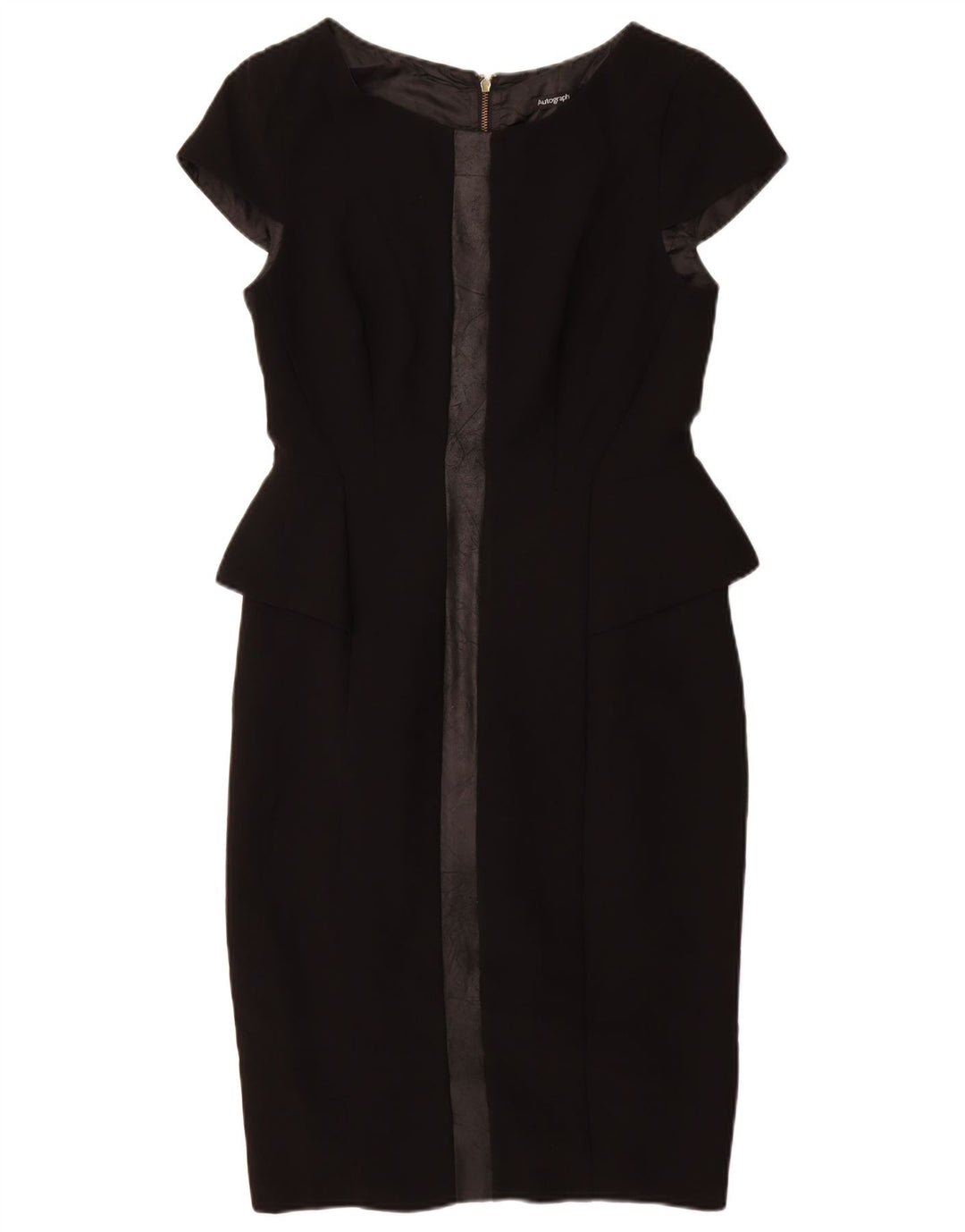 MARKS & SPENCER Damen Autograph Schößchenkleid UK 10 Small Schwarz Polyester