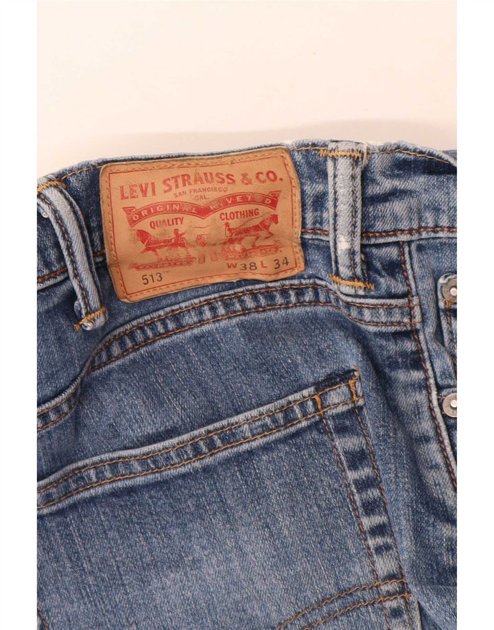 Levi's Herren 513 Slim Straight Jeans W38 L28 Blau