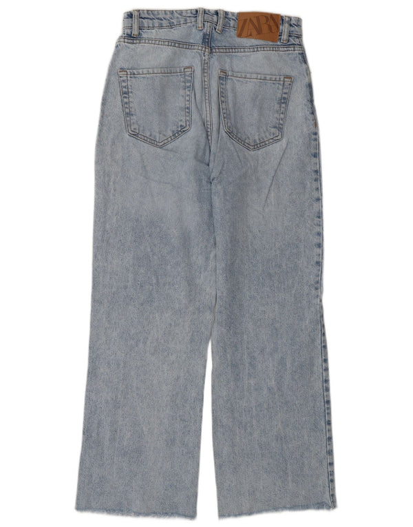 Zara Damen-Jeans mit hoher Taille, EU 36, XS, W26, L27, blaue Baumwolle