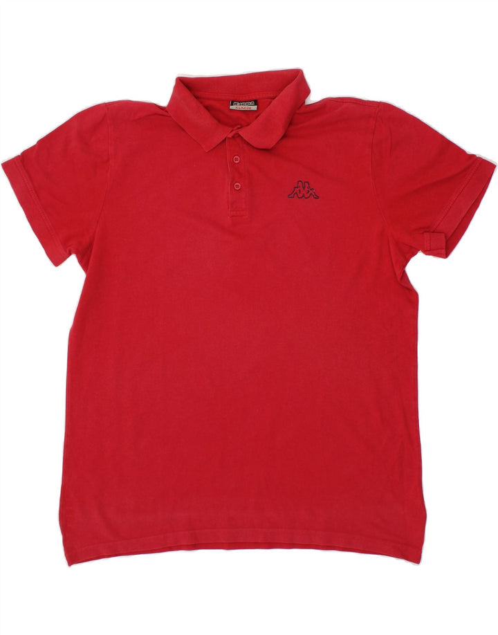 KAPPA Mens Polo Shirt XL Red Cotton Vintage Kappa and Second-Hand Kappa from Messina Hembry 