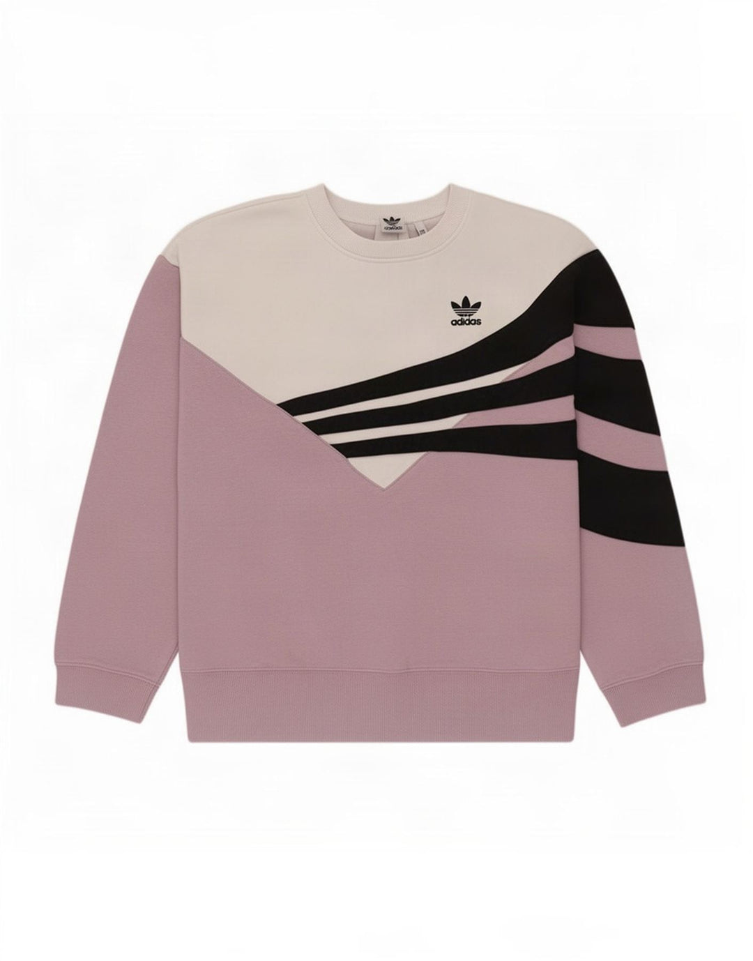 Adidas Damen-Sweatshirt in Übergröße, Gr. 14, mittelrosa, Farbblock
