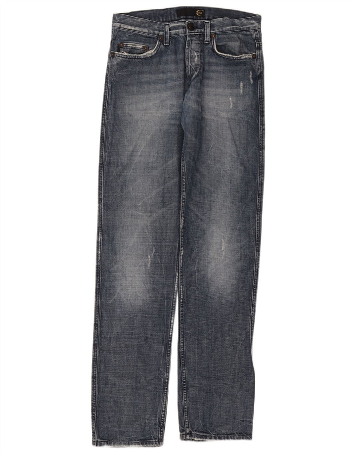 Just Cavalli Herren Distressed Straight Jeans W34 L34 Blau