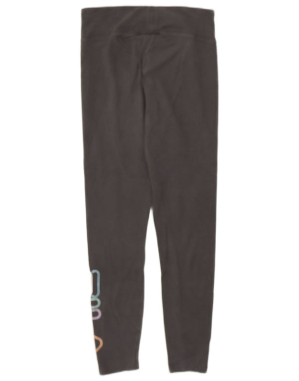Fila Womens Graphic Leggings UK 10 Small Graue Baumwolle