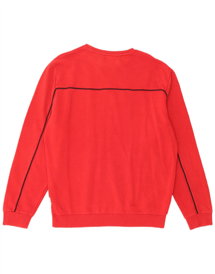 GUESS Herren-Sweatshirt mit Grafik, groß, aus roter Baumwolle