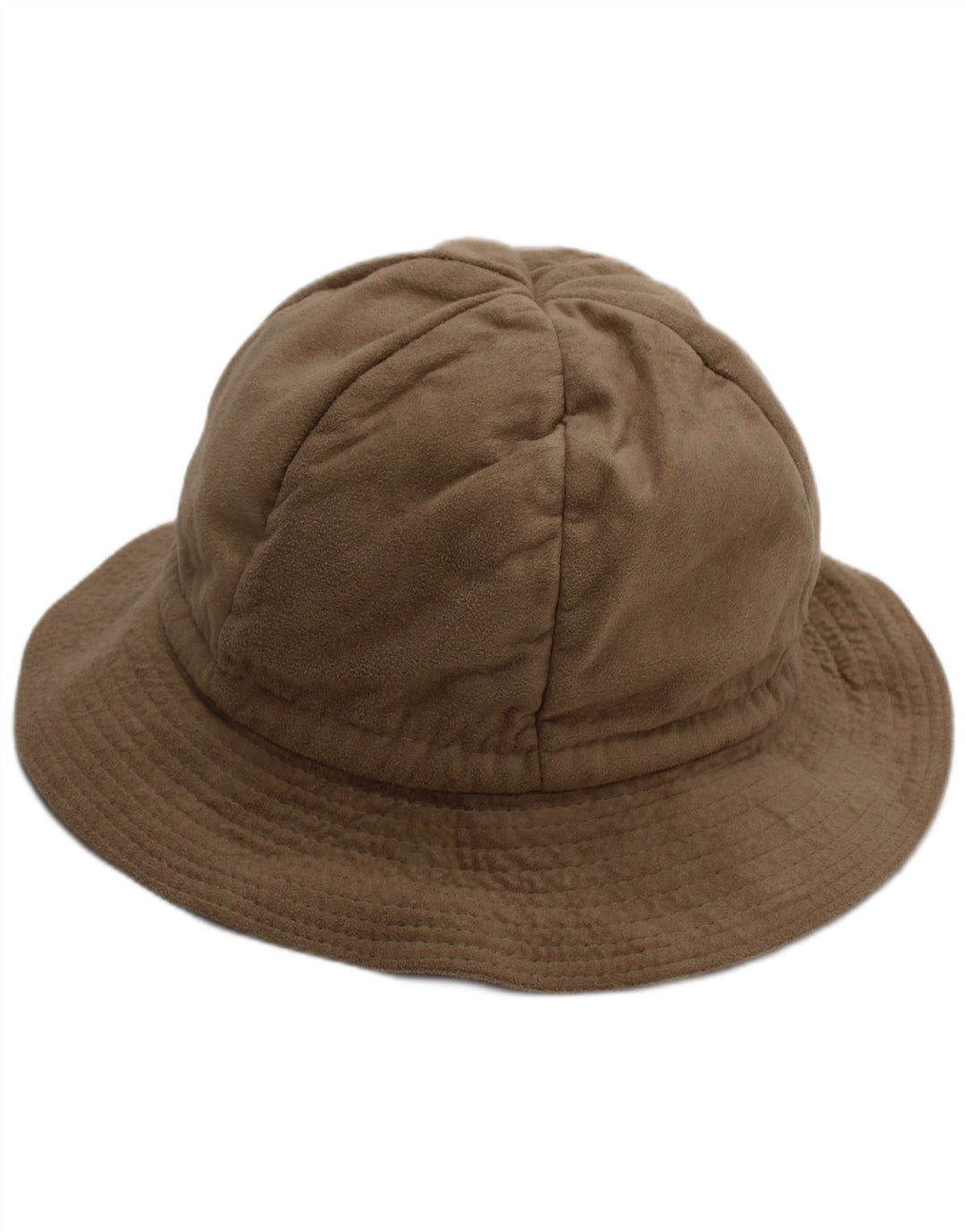 Vintage Damen Fischerhut aus Wildlederimitat, Einheitsgröße, Beige, Polyester