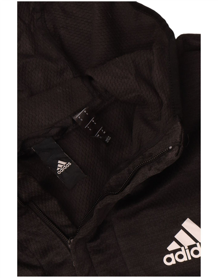 Adidas Herren-Trainingsanzug mit Kapuze, Jacke, Größe S, grau, Polyester