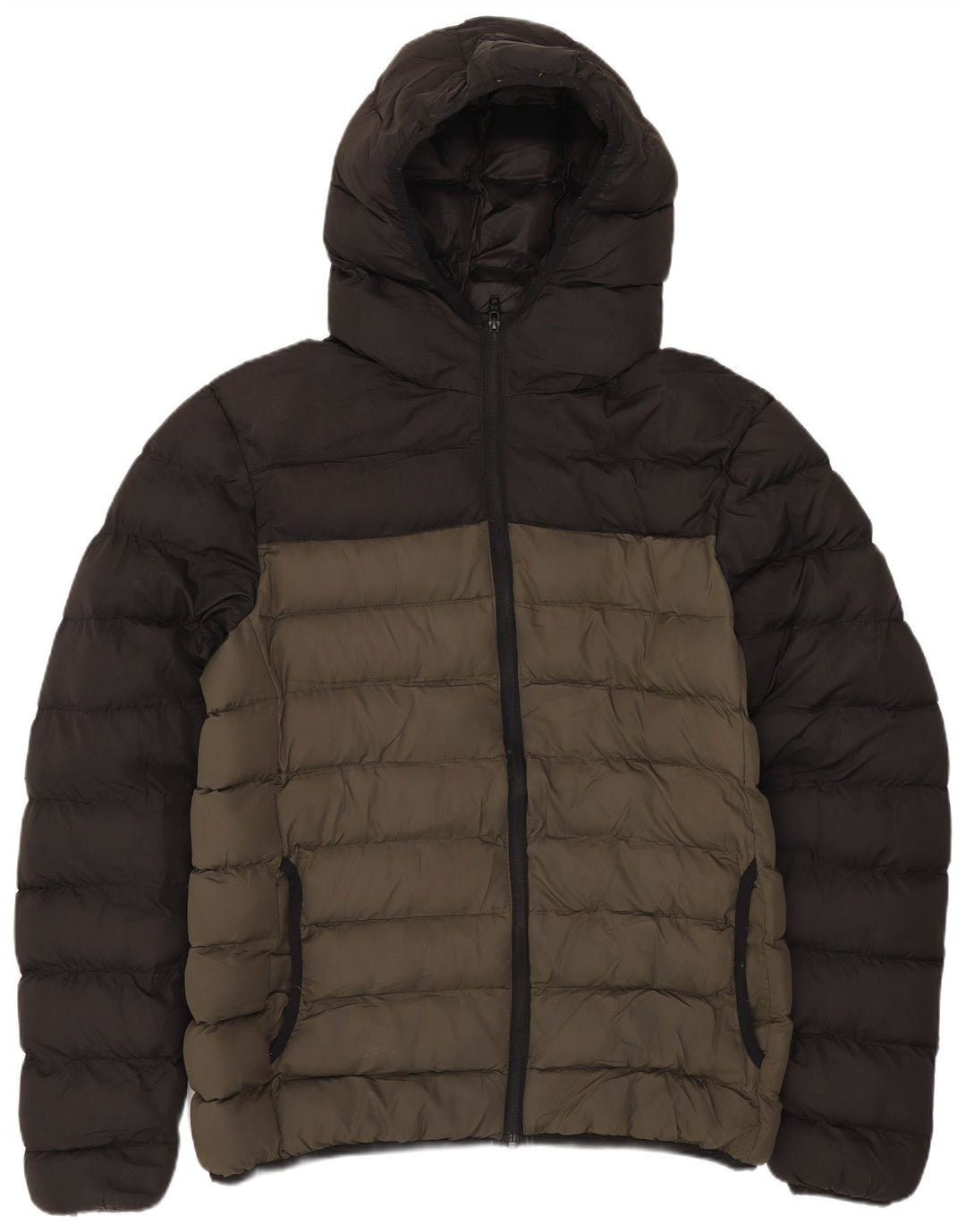 French Connection Damen Wattierte Jacke UK 14 Medium Khaki Polyester